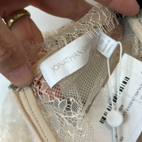 SIMKHAI Kehlani Lace Short Sleeve Corset Bustier in Champagne NWT - Picture 6 of 10